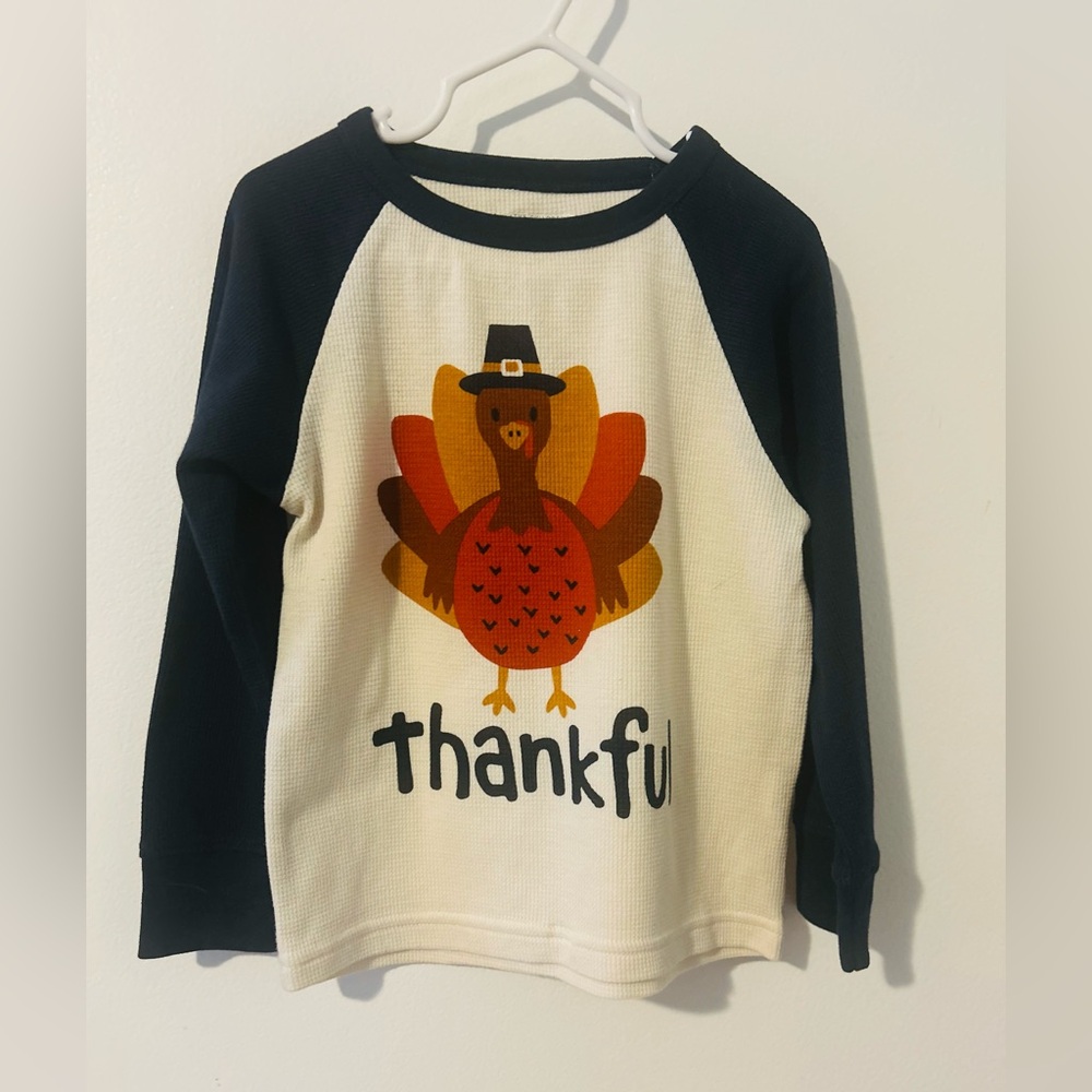 The Children Place Long Sleeve Thermal Shirt,Thankful design,Size 3T